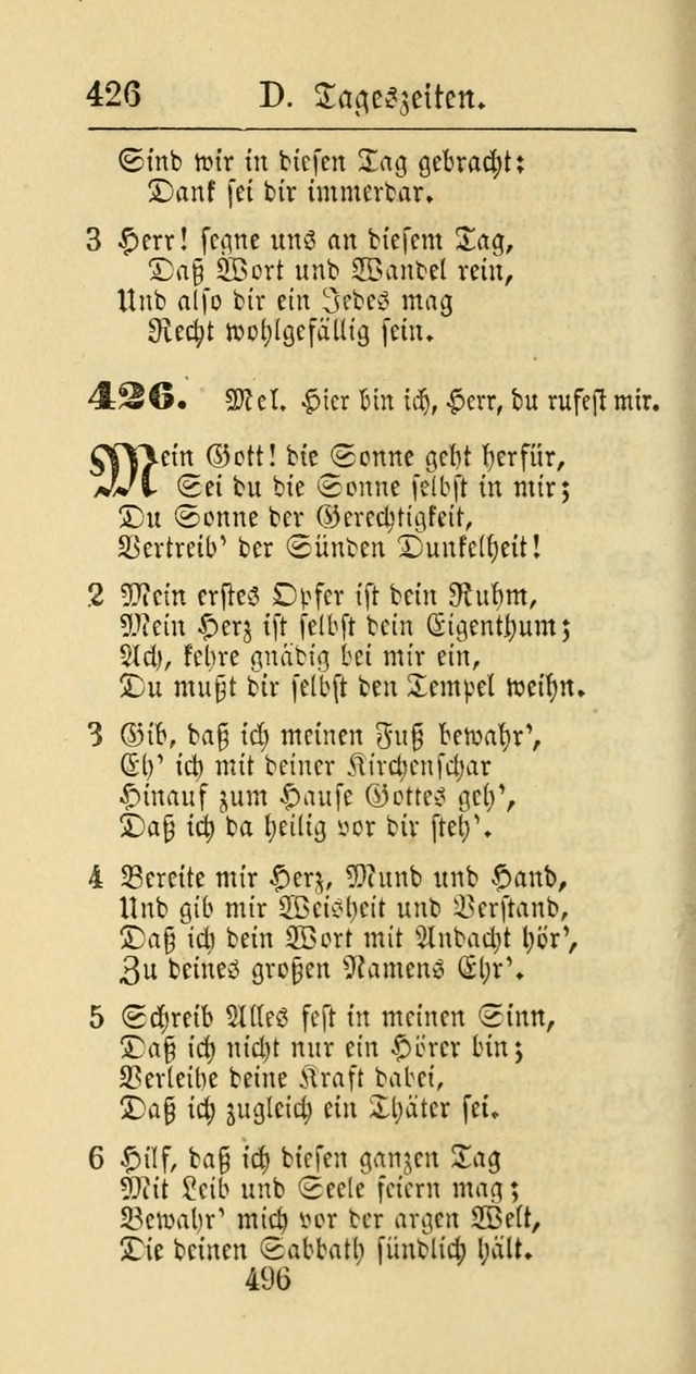 Evangelisches Gesangbuch: oder eine sammlung geistreicher lieder zum gebrauch der Evangelischen Gemeinschaft und aller heilsuchenden seelen page 496