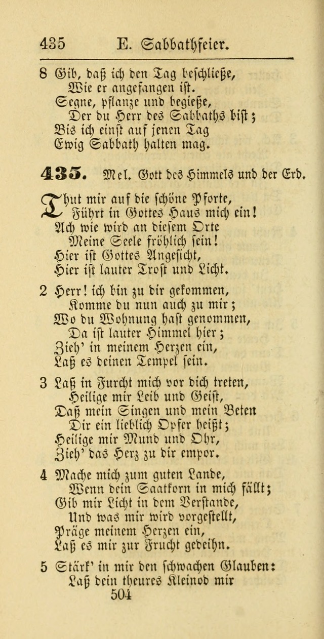 Evangelisches Gesangbuch: oder eine sammlung geistreicher lieder zum gebrauch der Evangelischen Gemeinschaft und aller heilsuchenden seelen page 504