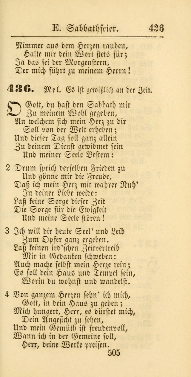 Evangelisches Gesangbuch: oder eine sammlung geistreicher lieder zum gebrauch der Evangelischen Gemeinschaft und aller heilsuchenden seelen page 505