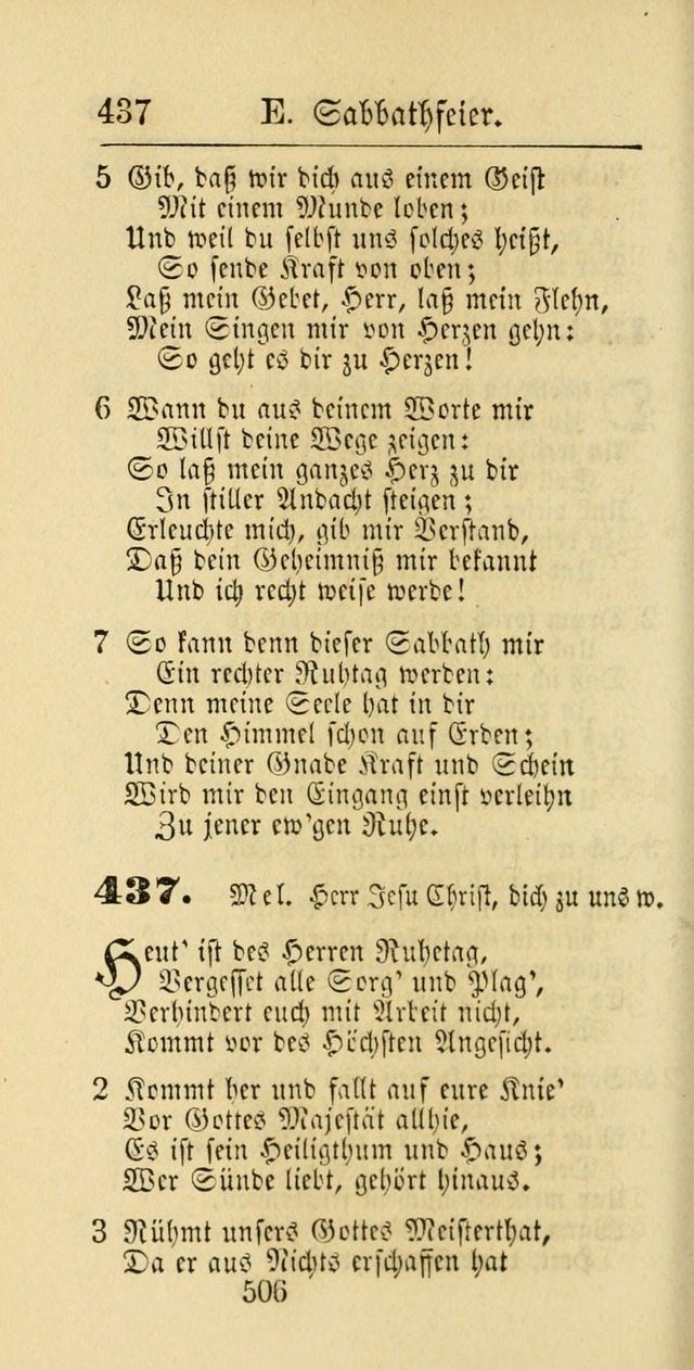 Evangelisches Gesangbuch: oder eine sammlung geistreicher lieder zum gebrauch der Evangelischen Gemeinschaft und aller heilsuchenden seelen page 506