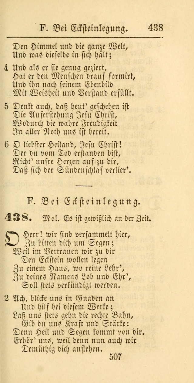 Evangelisches Gesangbuch: oder eine sammlung geistreicher lieder zum gebrauch der Evangelischen Gemeinschaft und aller heilsuchenden seelen page 507