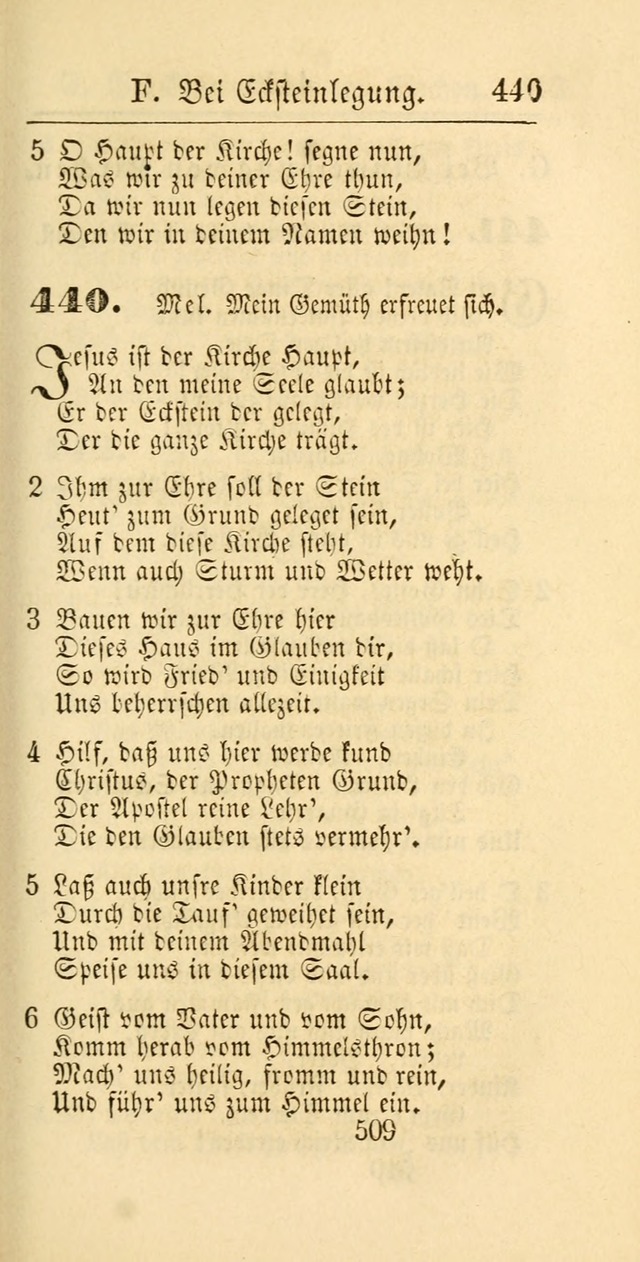 Evangelisches Gesangbuch: oder eine sammlung geistreicher lieder zum gebrauch der Evangelischen Gemeinschaft und aller heilsuchenden seelen page 509