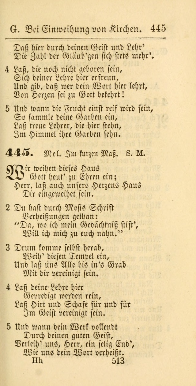 Evangelisches Gesangbuch: oder eine sammlung geistreicher lieder zum gebrauch der Evangelischen Gemeinschaft und aller heilsuchenden seelen page 513