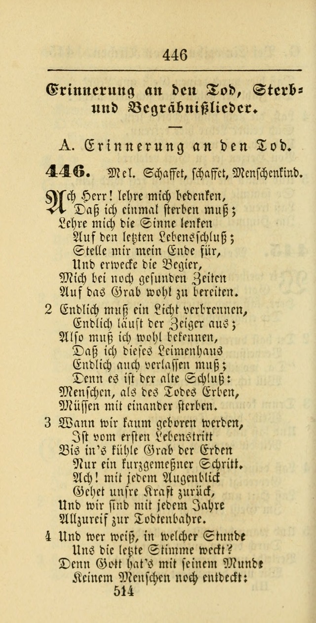 Evangelisches Gesangbuch: oder eine sammlung geistreicher lieder zum gebrauch der Evangelischen Gemeinschaft und aller heilsuchenden seelen page 514