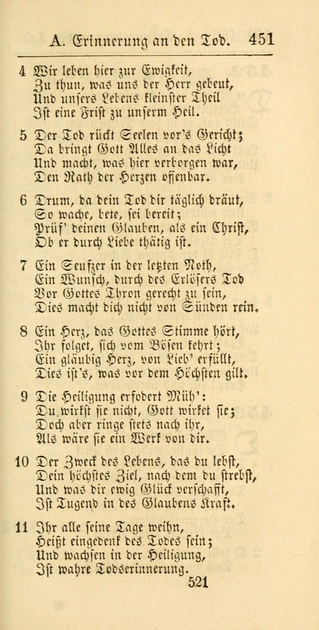 Evangelisches Gesangbuch: oder eine sammlung geistreicher lieder zum gebrauch der Evangelischen Gemeinschaft und aller heilsuchenden seelen page 521