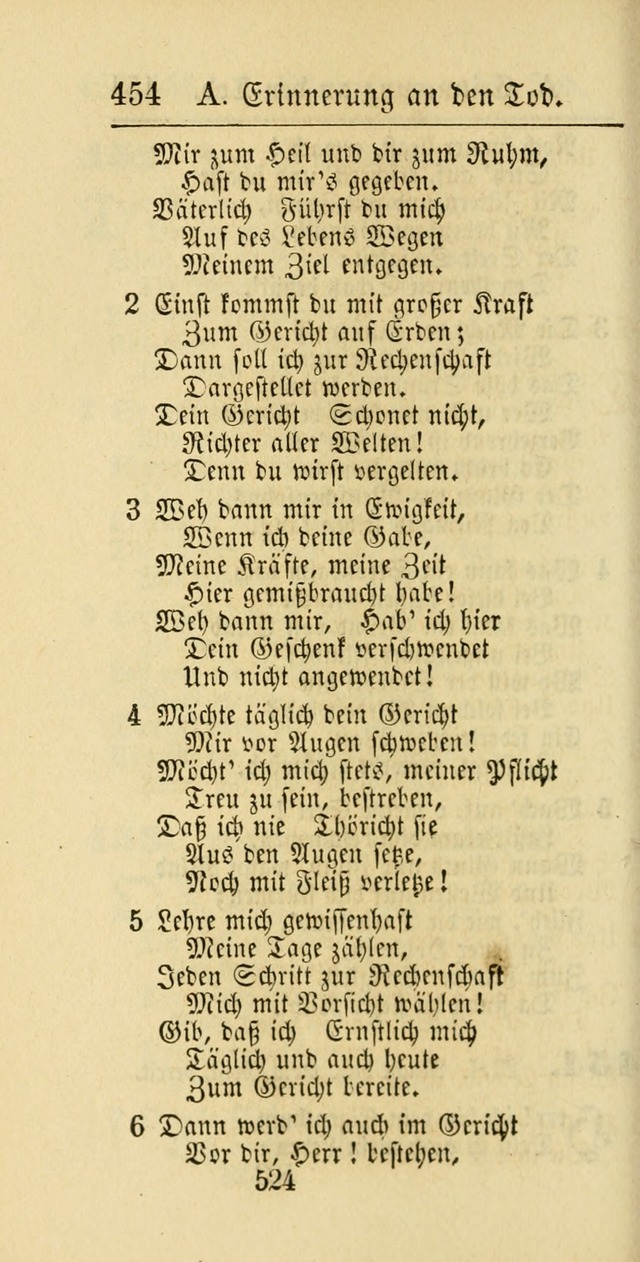 Evangelisches Gesangbuch: oder eine sammlung geistreicher lieder zum gebrauch der Evangelischen Gemeinschaft und aller heilsuchenden seelen page 524