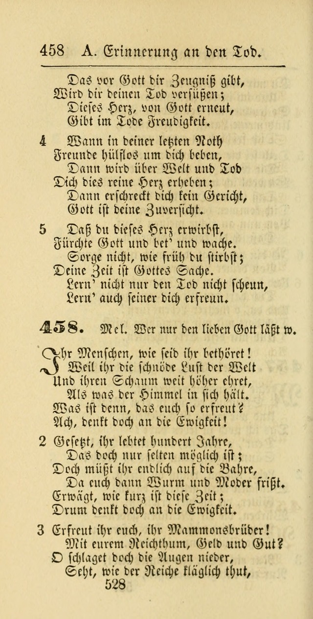 Evangelisches Gesangbuch: oder eine sammlung geistreicher lieder zum gebrauch der Evangelischen Gemeinschaft und aller heilsuchenden seelen page 528