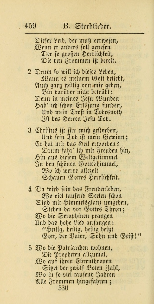 Evangelisches Gesangbuch: oder eine sammlung geistreicher lieder zum gebrauch der Evangelischen Gemeinschaft und aller heilsuchenden seelen page 530