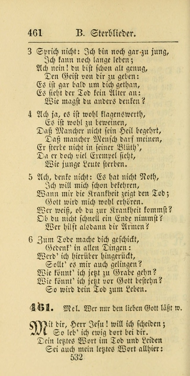 Evangelisches Gesangbuch: oder eine sammlung geistreicher lieder zum gebrauch der Evangelischen Gemeinschaft und aller heilsuchenden seelen page 532