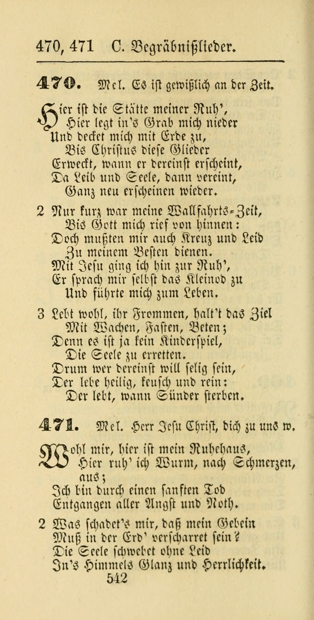 Evangelisches Gesangbuch: oder eine sammlung geistreicher lieder zum gebrauch der Evangelischen Gemeinschaft und aller heilsuchenden seelen page 542