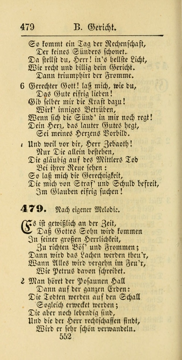 Evangelisches Gesangbuch: oder eine sammlung geistreicher lieder zum gebrauch der Evangelischen Gemeinschaft und aller heilsuchenden seelen page 552