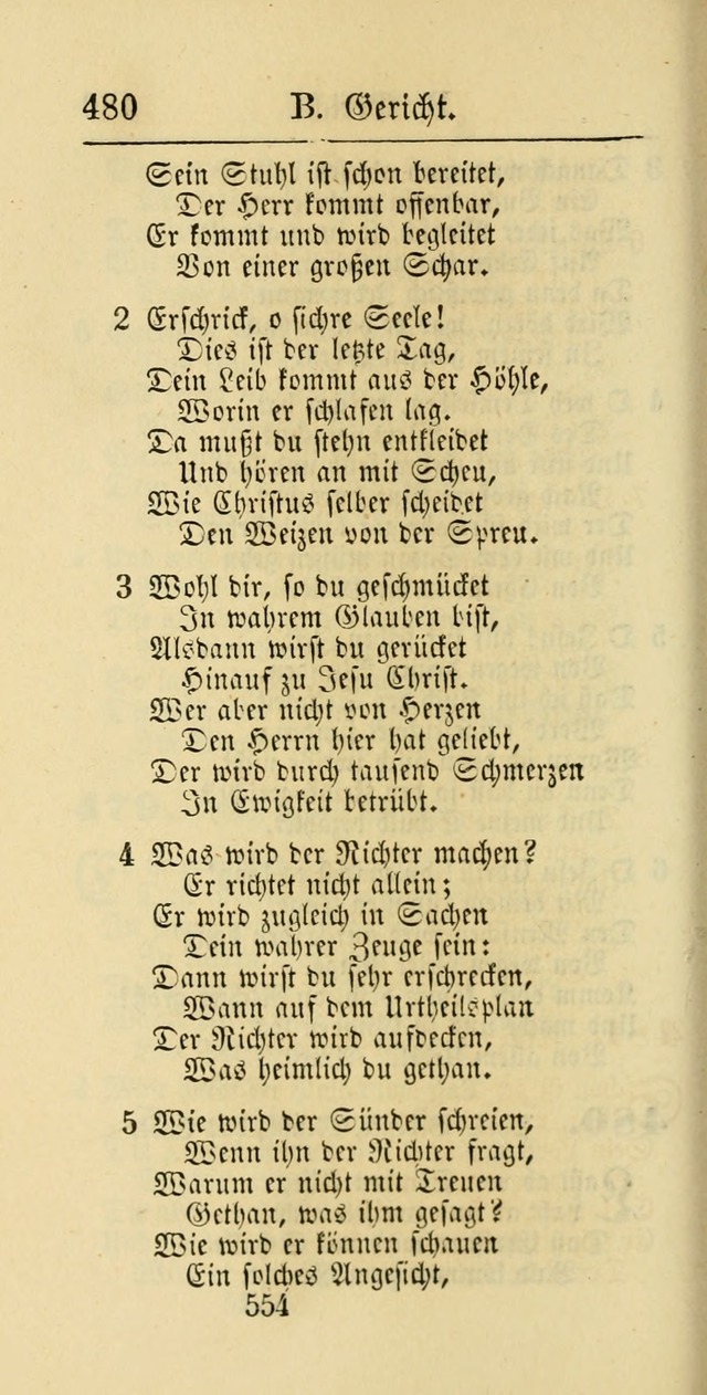 Evangelisches Gesangbuch: oder eine sammlung geistreicher lieder zum gebrauch der Evangelischen Gemeinschaft und aller heilsuchenden seelen page 554