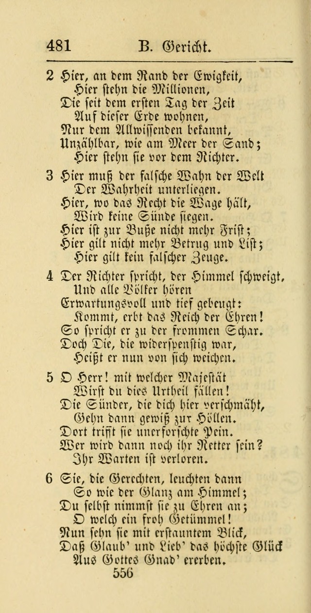 Evangelisches Gesangbuch: oder eine sammlung geistreicher lieder zum gebrauch der Evangelischen Gemeinschaft und aller heilsuchenden seelen page 556