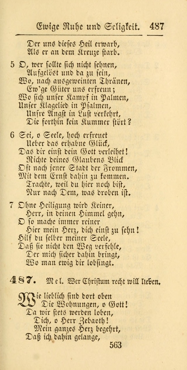 Evangelisches Gesangbuch: oder eine sammlung geistreicher lieder zum gebrauch der Evangelischen Gemeinschaft und aller heilsuchenden seelen page 563