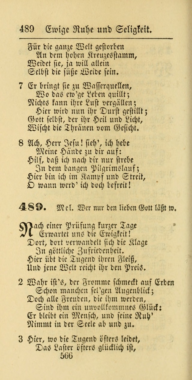 Evangelisches Gesangbuch: oder eine sammlung geistreicher lieder zum gebrauch der Evangelischen Gemeinschaft und aller heilsuchenden seelen page 566