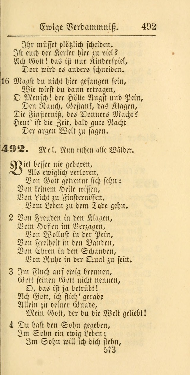 Evangelisches Gesangbuch: oder eine sammlung geistreicher lieder zum gebrauch der Evangelischen Gemeinschaft und aller heilsuchenden seelen page 573