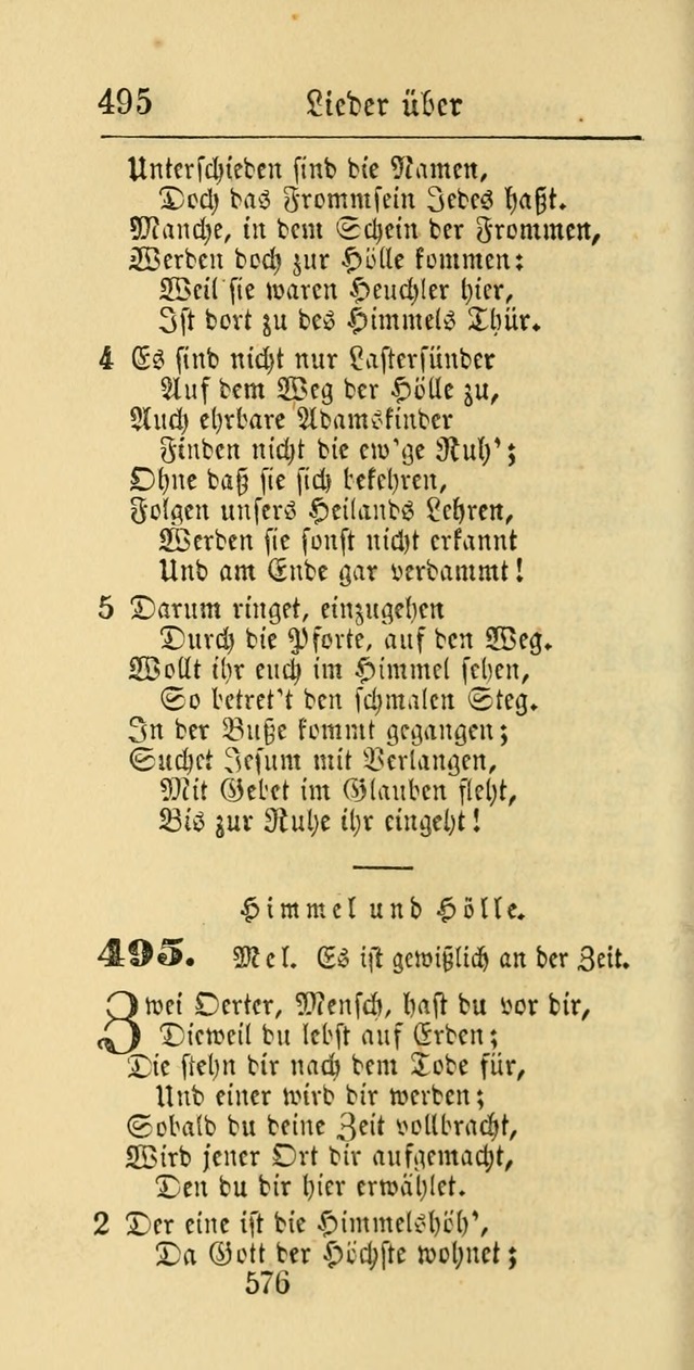 Evangelisches Gesangbuch: oder eine sammlung geistreicher lieder zum gebrauch der Evangelischen Gemeinschaft und aller heilsuchenden seelen page 576