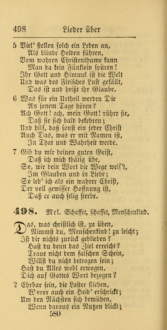 Evangelisches Gesangbuch: oder eine sammlung geistreicher lieder zum gebrauch der Evangelischen Gemeinschaft und aller heilsuchenden seelen page 580