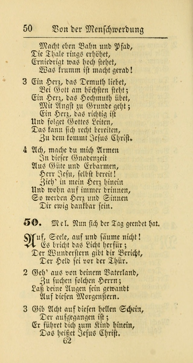 Evangelisches Gesangbuch: oder eine sammlung geistreicher lieder zum gebrauch der Evangelischen Gemeinschaft und aller heilsuchenden seelen page 62