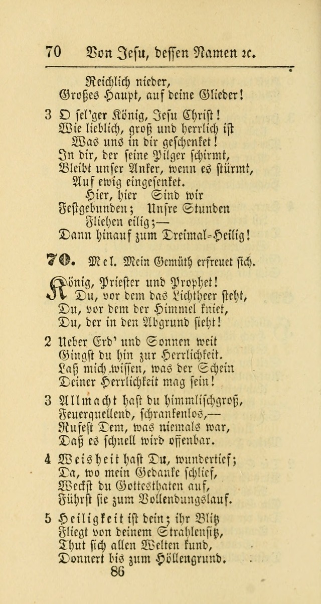 Evangelisches Gesangbuch: oder eine sammlung geistreicher lieder zum gebrauch der Evangelischen Gemeinschaft und aller heilsuchenden seelen page 86