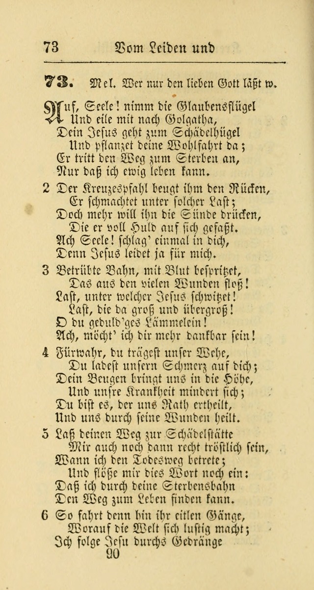 Evangelisches Gesangbuch: oder eine sammlung geistreicher lieder zum gebrauch der Evangelischen Gemeinschaft und aller heilsuchenden seelen page 90