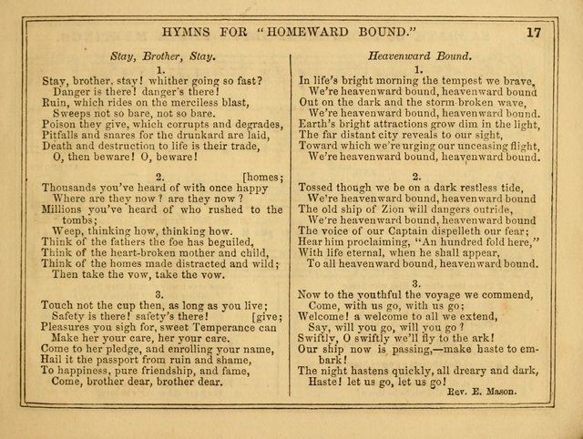 The Eolian Harp: a collection of hymns and tunes for Sunday schools and Band of Hope meetings page 17