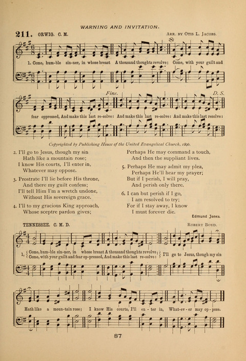 Evangelical Hymnal page 89