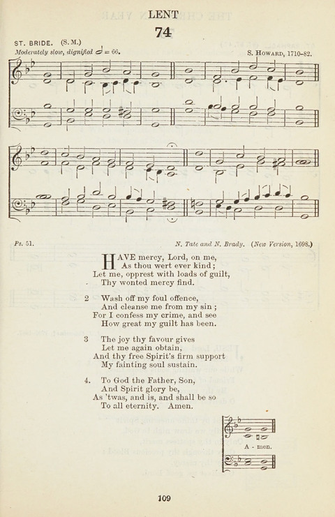 The English Hymnal: with tunes page 109