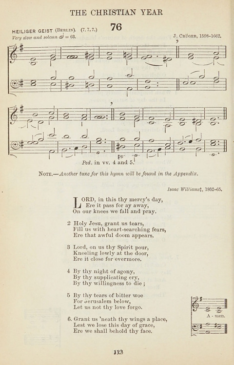 The English Hymnal: with tunes page 112