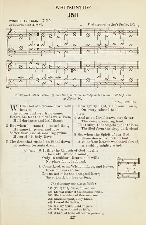 The English Hymnal: with tunes page 227