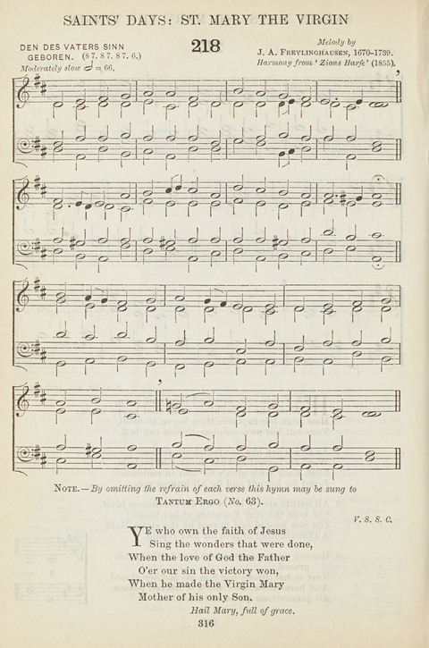 The English Hymnal: with Tunes page 316