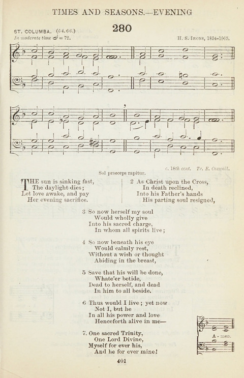 The English Hymnal: with tunes page 401