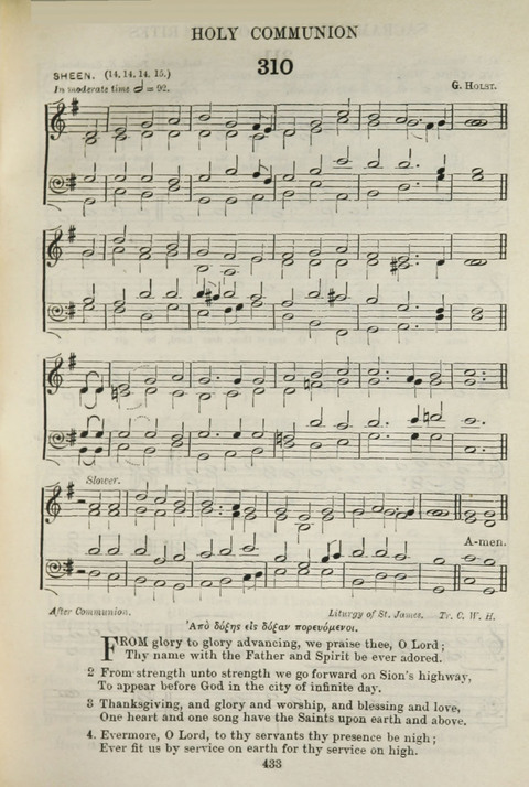 The English Hymnal: with tunes page 433