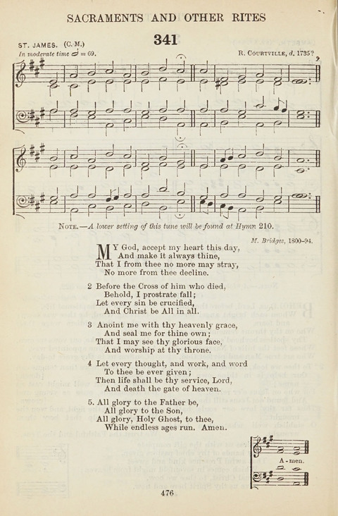 The English Hymnal: with tunes page 476