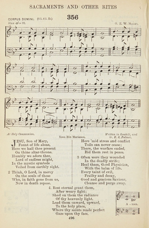 The English Hymnal: with tunes page 496