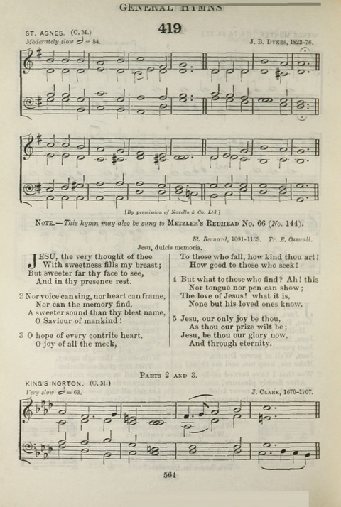 The English Hymnal: with Tunes page 522