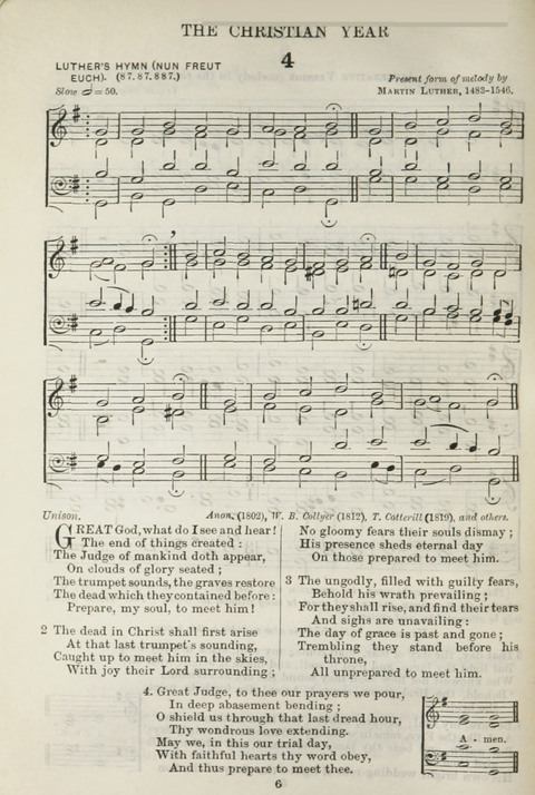 The English Hymnal: with Tunes page 6