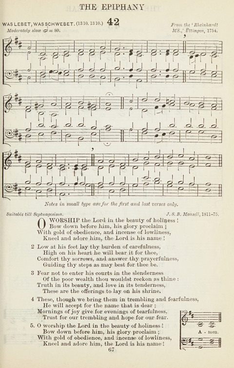 The English Hymnal: with tunes page 67