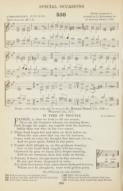 The English Hymnal: with tunes page 696