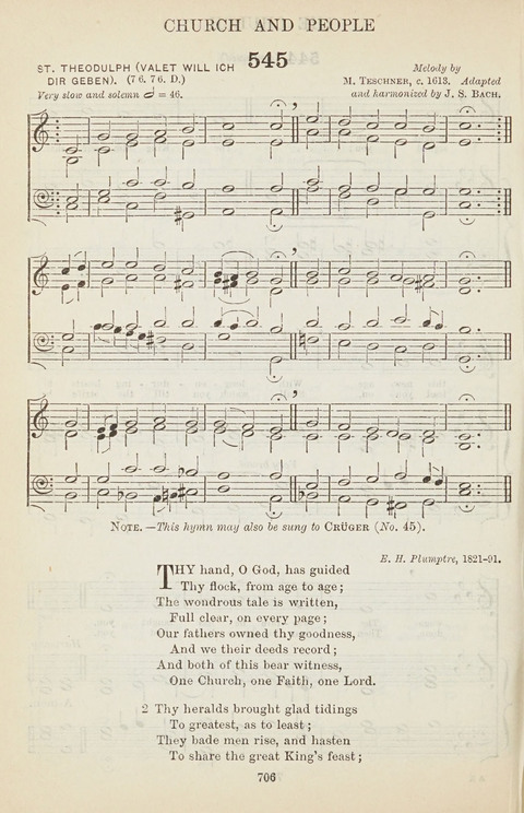 The English Hymnal: with Tunes page 706