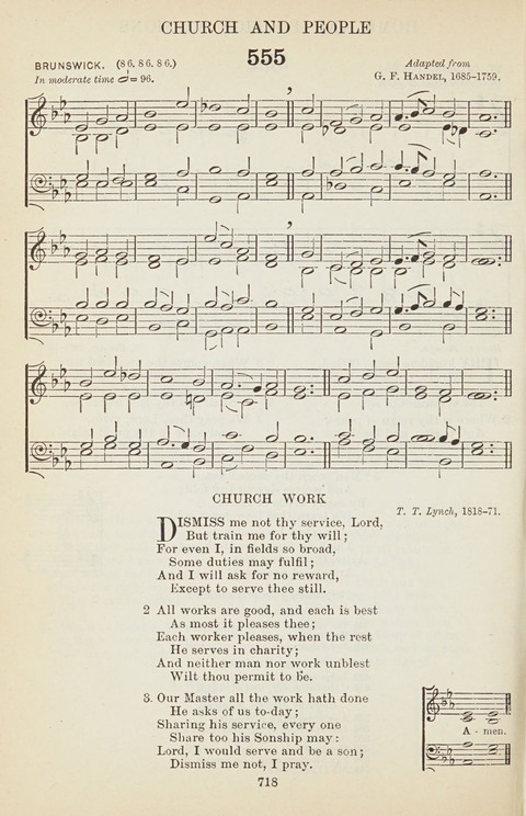 The English Hymnal: with tunes page 718