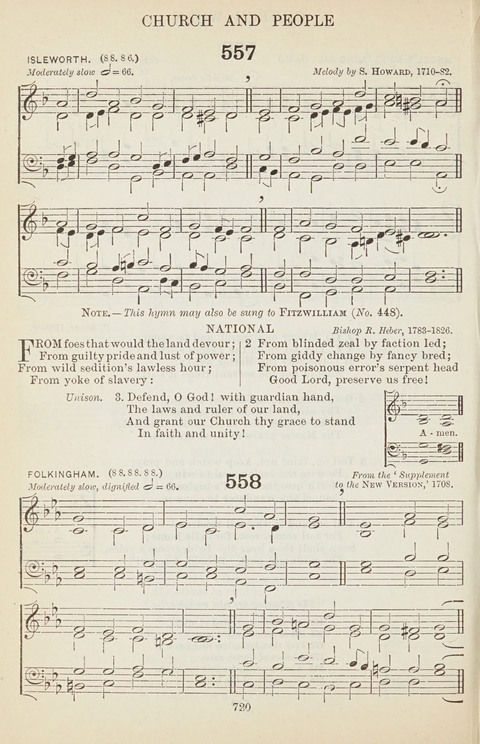 The English Hymnal: with tunes page 720