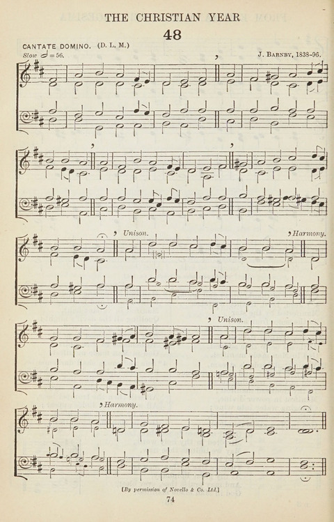 The English Hymnal: with tunes page 74