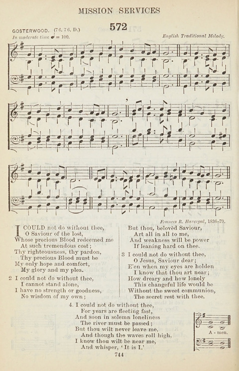 The English Hymnal: with Tunes page 744