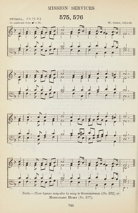 The English Hymnal: with tunes page 748