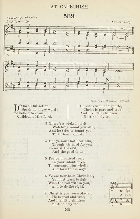 The English Hymnal: with tunes page 765