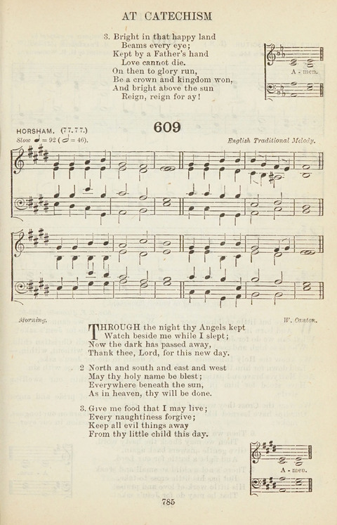 The English Hymnal: with tunes page 785