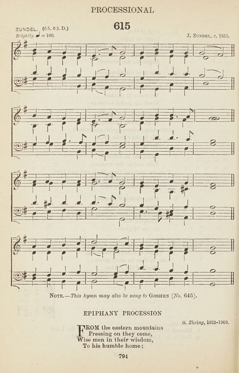 The English Hymnal: with tunes page 794