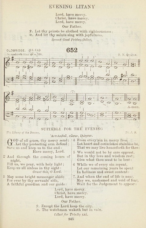 The English Hymnal: with tunes page 845