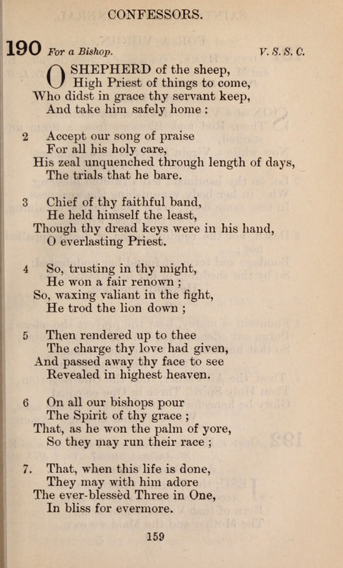 The English Hymnal page 159